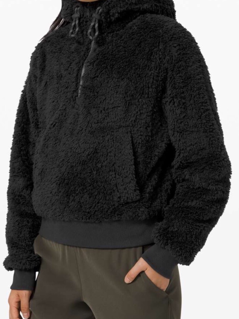 Lululemon Oh So Sherpa Half Zip Black Size 6